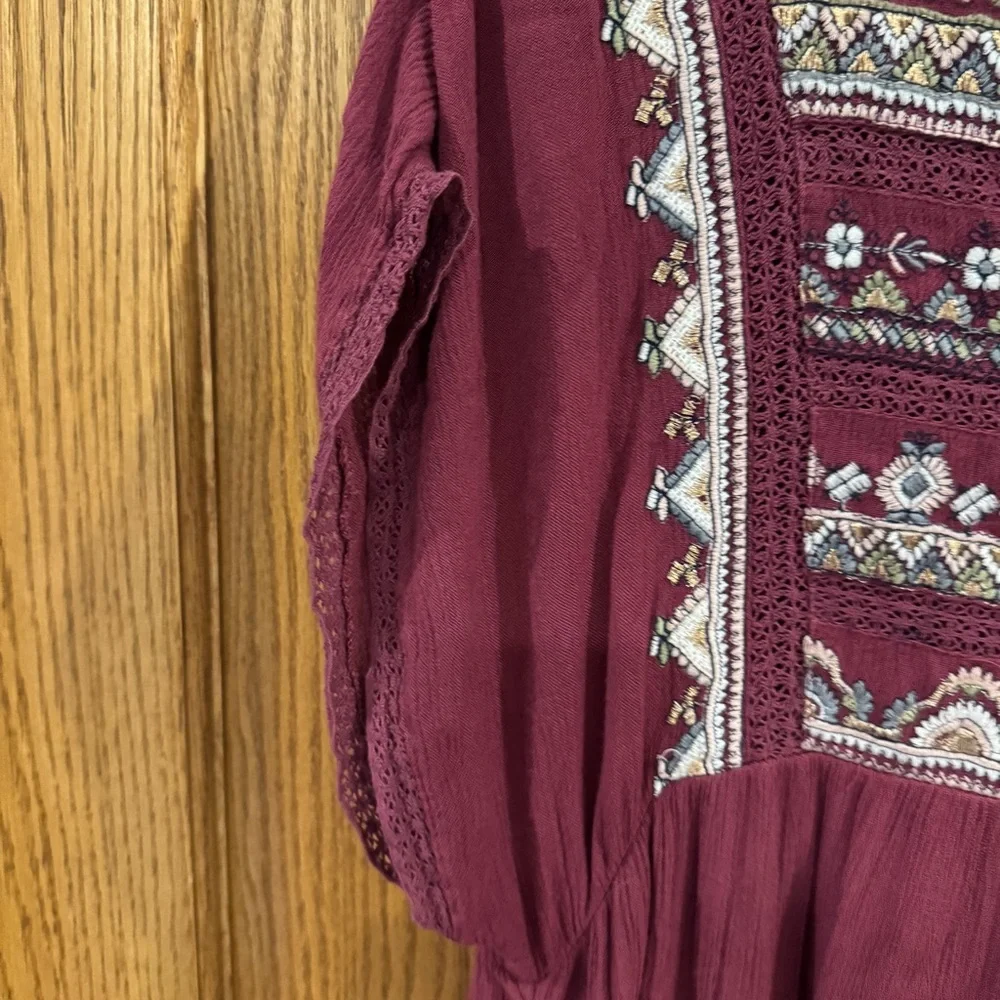 Free People Sunrise Wanderer Mini Dress. Size Small - Picture 8 of 13